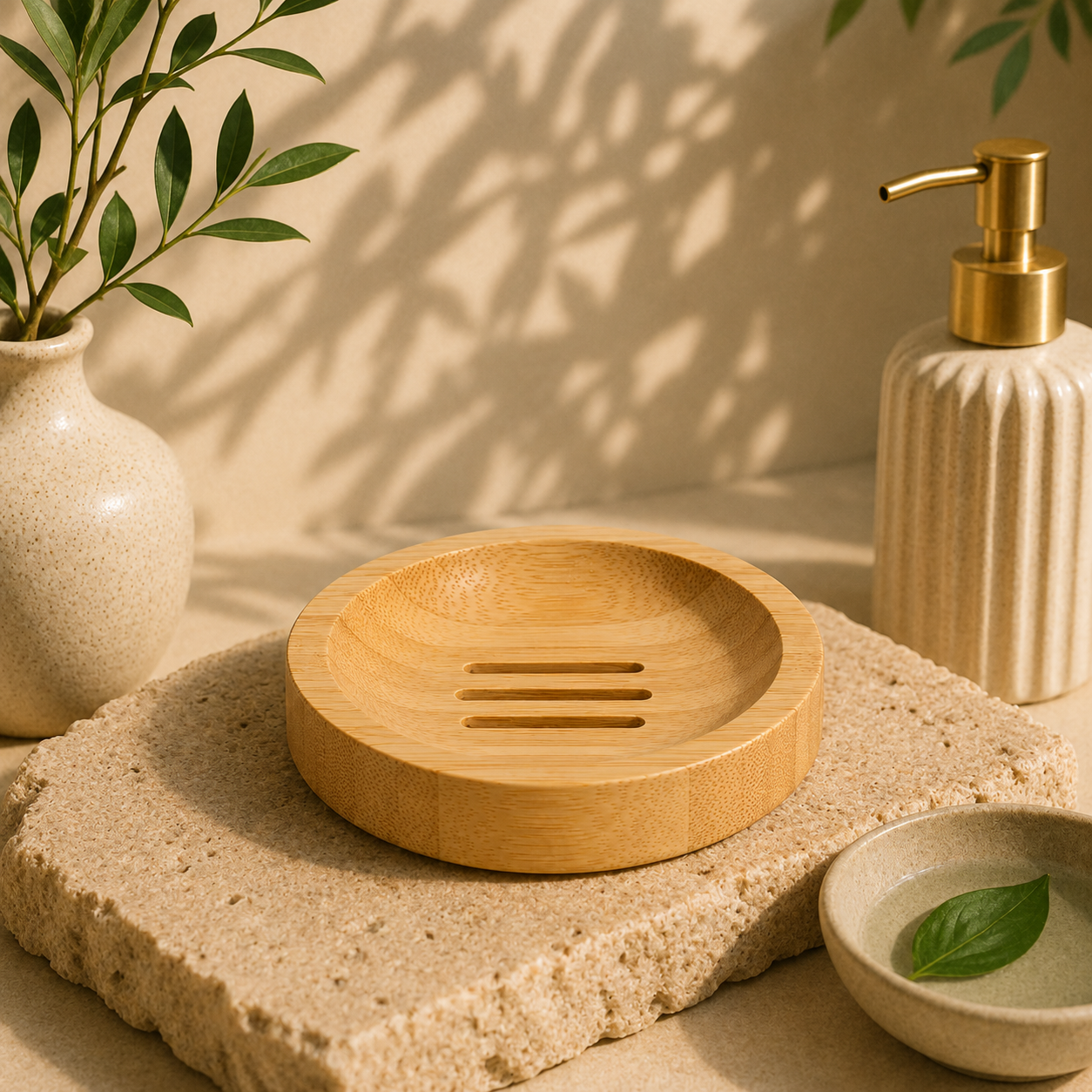 Porte-savon en bambou